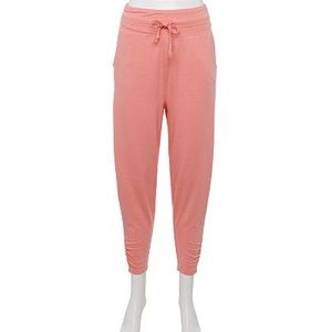 NWT Kohls Juniors' SO Soft Drapey High Rise Harem Coral Lei Joggers Sweatpants